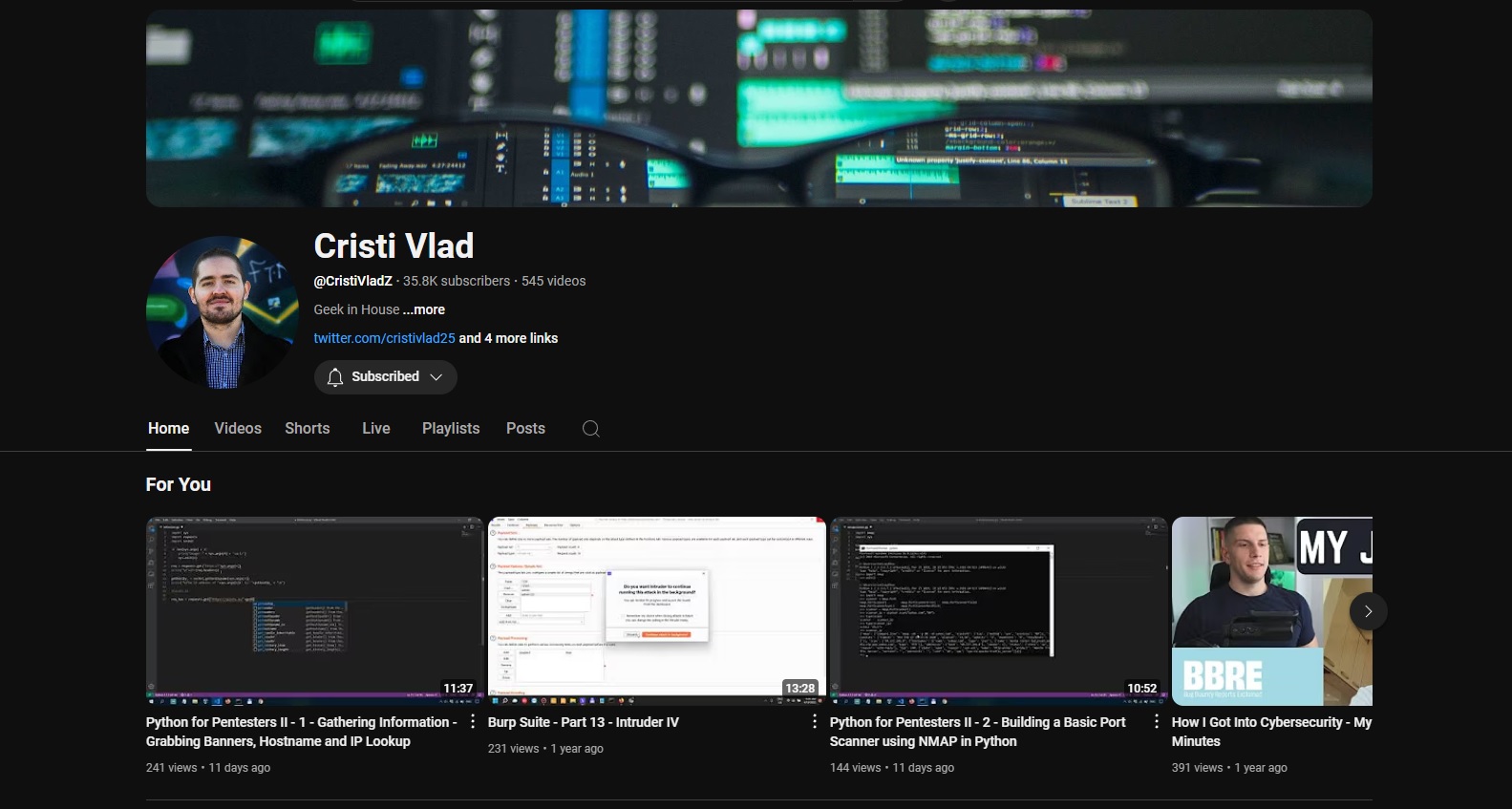 Cristi Vlad YouTube Channel