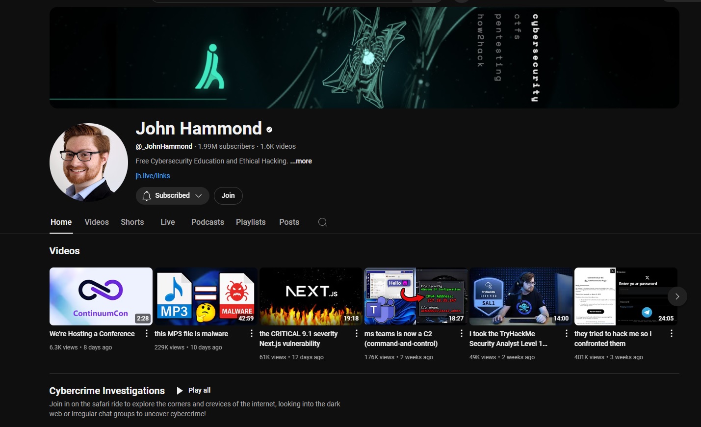 John Hammond YouTube Channel